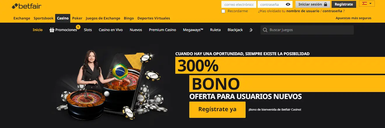 El casino BetFair online en México BetFair casino